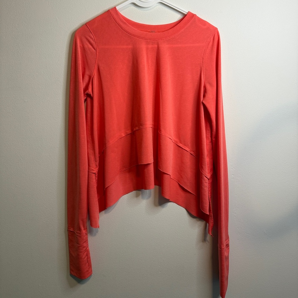 FP Movement Women's Tempo Long-Sleeve Tee In Heatwave Coral Size Small